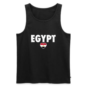 Egypte Egypte Drapeau Égyptien Egyptien - Débardeur bio Premium Homme - noir - Devant - AI Model Male 178 light (178cm)