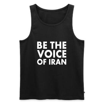 Be the voice of iran - Men's Premium Organic Tank Top - black - Front - AI Model Male 178 light (178cm)