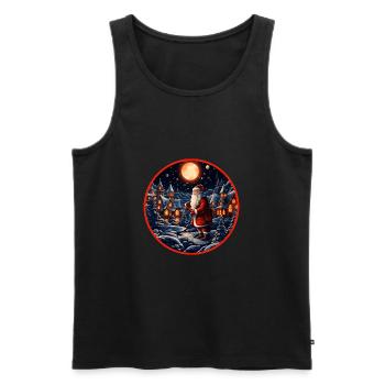 Santa Claus - Men's Premium Organic Tank Top - black - Front - Michal (187cm)