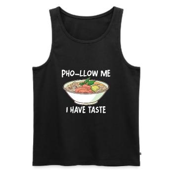 Funny Pho Vietnamese Noodle Soup Pho - Men's Premium Organic Tank Top - black - Front - AI Model Male 178 light (178cm)