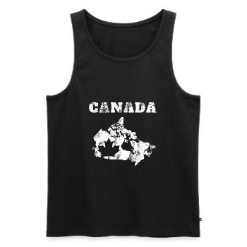 Drapeau canada feuille d'érable drapeau - Débardeur bio Premium Homme - noir - Devant - Michal (187cm)