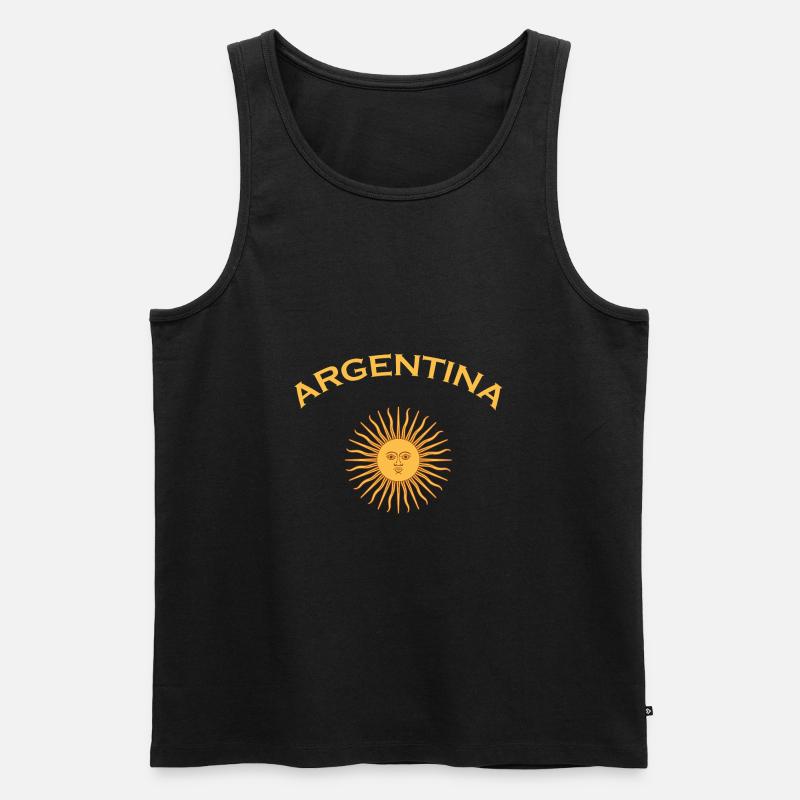 Argentina Flag Flag - Men's Premium Organic Tank Top - black