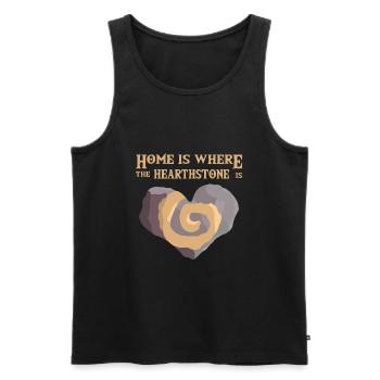 Home is where the hearthstone is - Männer Premium Bio Tank Top - Schwarz - Vorne - AI Model Male 178 light (178cm)