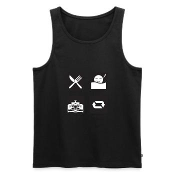 Rennfahrer Shirt F1 Rennen - Männer Premium Bio Tank Top - Schwarz - Vorne - AI Model Male 178 light (178cm)