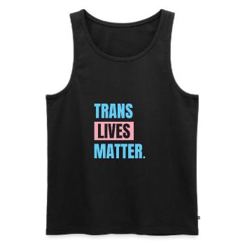 Transgender Design - Männer Premium Bio Tank Top - Schwarz - Vorne - Michal (187cm)