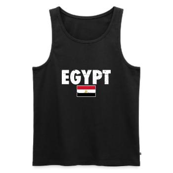 Egypte Egypte Drapeau Égyptien Egyptien - Débardeur bio Premium Homme - noir - Devant - AI Model Male 178 light (178cm)