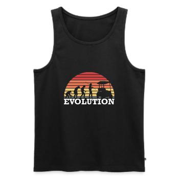 Golf Caddy Golfspieler Golfer Golfball Golfen - Männer Premium Bio Tank Top - Schwarz - Vorne - Michal (187cm)