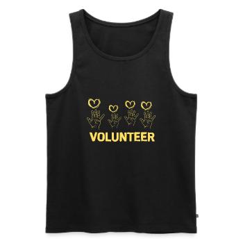 Volunteer Freiwillige Feuerwehr Helfer Retter - Männer Premium Bio Tank Top - Schwarz - Vorne - AI Model Male 178 light (178cm)