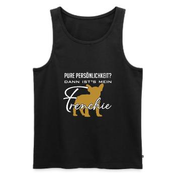 Frenchie Französische Bulldogge Persönlichkeit - Männer Premium Bio Tank Top - Schwarz - Vorne - AI Model Male 178 light (178cm)