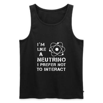Neutrino physics - Men's Premium Organic Tank Top - black - Front - AI Model Male 178 light (178cm)