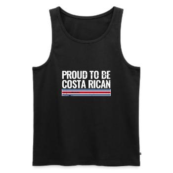 Proud To Be Costa Rican Costa Rica Flagge - Männer Premium Bio Tank Top - Schwarz - Vorne - Michal (187cm)