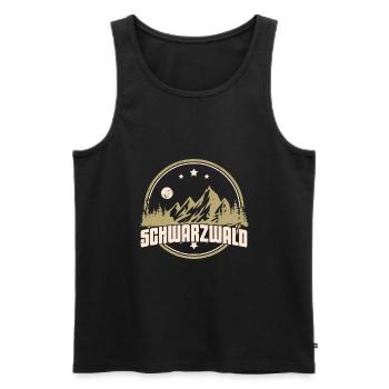 Schwarzwald Schwarzwaldmädel Bollenhut Damen - Männer Premium Bio Tank Top - Schwarz - Vorne - Michal (187cm)