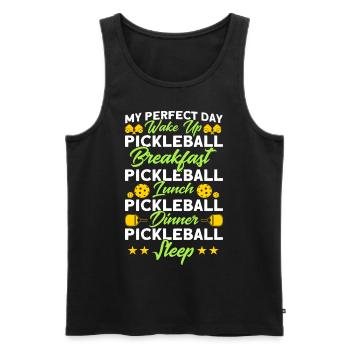 Pickleball Paddleball Pickleball Play Cadeau - Débardeur bio Premium Homme - noir - Devant - AI Model Male 178 light (178cm)