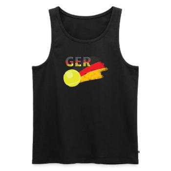 Allemagne Tennis - Débardeur bio Premium Homme - noir - Devant - Michal (187cm)