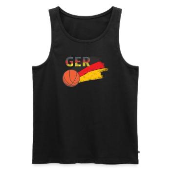 Allemagne Basket-ball - Débardeur bio Premium Homme - noir - Devant - Michal (187cm)