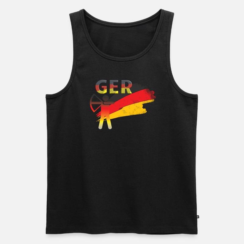 deutschland Bogen - Männer Premium Bio Tank Top - Schwarz