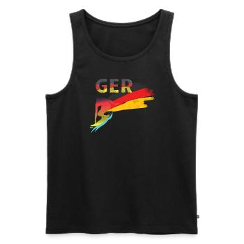 Germany Surfing - Men's Premium Organic Tank Top - black - Front - Michal (187cm)