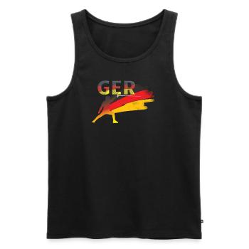 deutschland Fechten - Männer Premium Bio Tank Top - Schwarz - Vorne - Michal (187cm)
