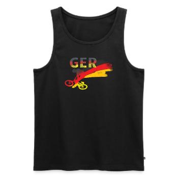 Allemagne Vélo - Débardeur bio Premium Homme - noir - Devant - Michal (187cm)