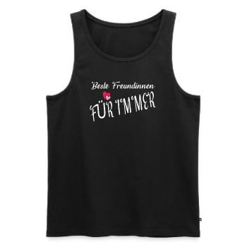 Idée cadeau petite amie soeur - Débardeur bio Premium Homme - noir - Devant - Michal (187cm)