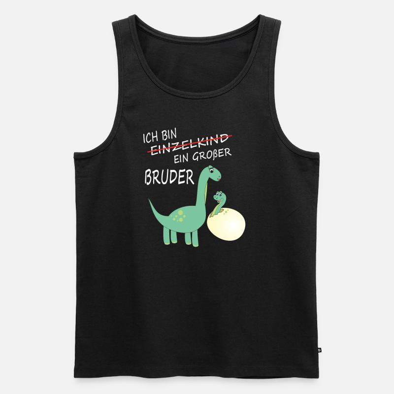 Geschenkidee zur Geburt großer Bruder - Männer Premium Bio Tank Top - Schwarz