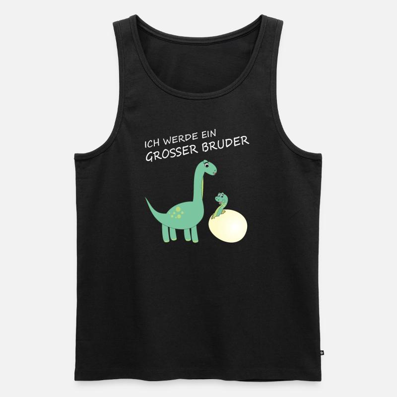Geschenkidee zur Geburt großer Bruder - Männer Premium Bio Tank Top - Schwarz