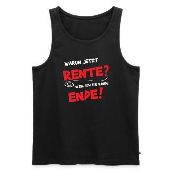 Ruhestand Rente Spruch Design - Männer Premium Bio Tank Top - Schwarz - Vorne - Michal (187cm)