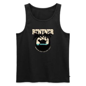 Ruhestand Rente Spruch Design - Männer Premium Bio Tank Top - Schwarz - Vorne - Michal (187cm)