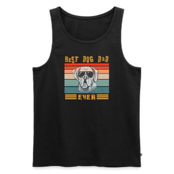 Hund Design für Haustierfreunde - Männer Premium Bio Tank Top - Schwarz - Vorne - AI Model Male 178 light (178cm)