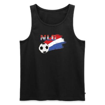 Drapeau Hollande - Débardeur bio Premium Homme - noir - Devant - AI Model Male 178 light (178cm)