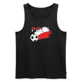 Fahne Polen - Männer Premium Bio Tank Top - Schwarz - Vorne - Michal (187cm)