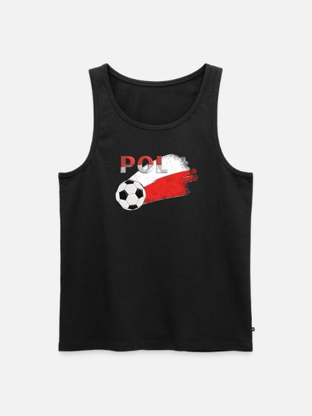 Drapeau Pologne - Débardeur bio Premium Homme - noir