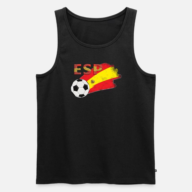 Fahne Spanien - Männer Premium Bio Tank Top - Schwarz