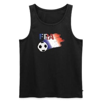 Drapeau France - Débardeur bio Premium Homme - noir - Devant - AI Model Male 178 light (178cm)