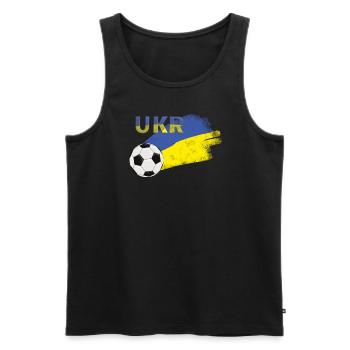 Drapeau Ukraine - Débardeur bio Premium Homme - noir - Devant - AI Model Male 178 light (178cm)