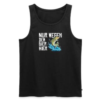 Angler Geschenkidee Hobby Angeln - Männer Premium Bio Tank Top - Schwarz - Vorne - AI Model Male 178 light (178cm)