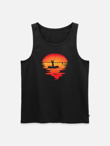 Angler Gift Idea Hobby Fishing - Men's Premium Organic Tank Top - black