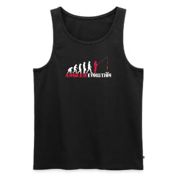 Angler Geschenkidee Hobby Angeln - Männer Premium Bio Tank Top - Schwarz - Vorne - Michal (187cm)