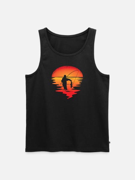 Angler Gift Idea Hobby Fishing - Men's Premium Organic Tank Top - black