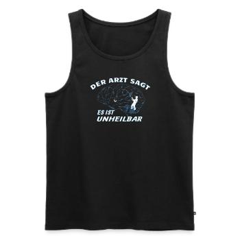 Angler Geschenkidee Hobby Angeln - Männer Premium Bio Tank Top - Schwarz - Vorne - Michal (187cm)