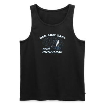 Angler Geschenkidee Hobby Angeln - Männer Premium Bio Tank Top - Schwarz - Vorne - AI Model Male 178 light (178cm)