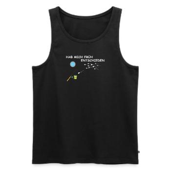 Angler Geschenkidee Hobby Angeln - Männer Premium Bio Tank Top - Schwarz - Vorne - Michal (187cm)
