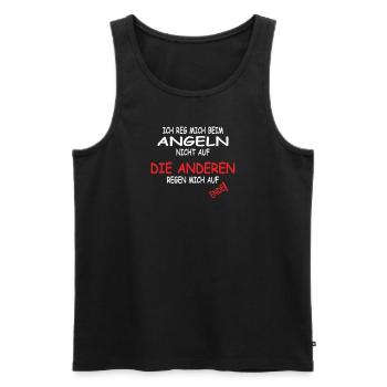 Angler Geschenkidee Hobby Angeln - Männer Premium Bio Tank Top - Schwarz - Vorne - Michal (187cm)