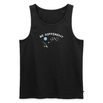 Angler Gift Idea Hobby Fishing - Men's Premium Organic Tank Top - black - Front - AI Model Male 178 light (178cm)