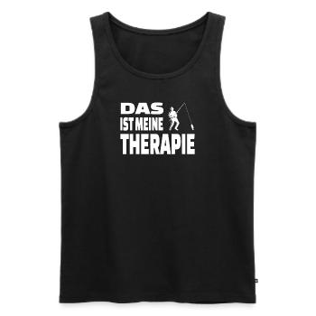 Angler Geschenkidee Hobby Angeln - Männer Premium Bio Tank Top - Schwarz - Vorne - Michal (187cm)