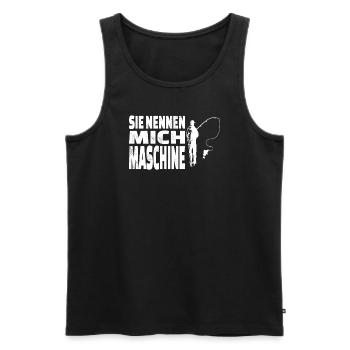 Angler Geschenkidee Hobby Angeln - Männer Premium Bio Tank Top - Schwarz - Vorne - AI Model Male 178 light (178cm)