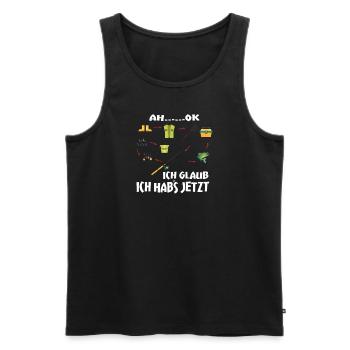 Angler Geschenkidee Hobby Angeln - Männer Premium Bio Tank Top - Schwarz - Vorne - Michal (187cm)