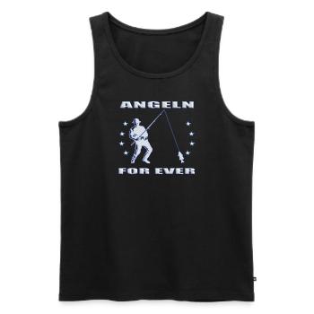 Angler Geschenkidee Hobby Angeln - Männer Premium Bio Tank Top - Schwarz - Vorne - AI Model Male 178 light (178cm)