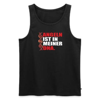 Angler Geschenkidee Hobby Angeln - Männer Premium Bio Tank Top - Schwarz - Vorne - Michal (187cm)
