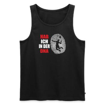 Badminton Spieler Geschenkidee Design - Männer Premium Bio Tank Top - Schwarz - Vorne - Michal (187cm)